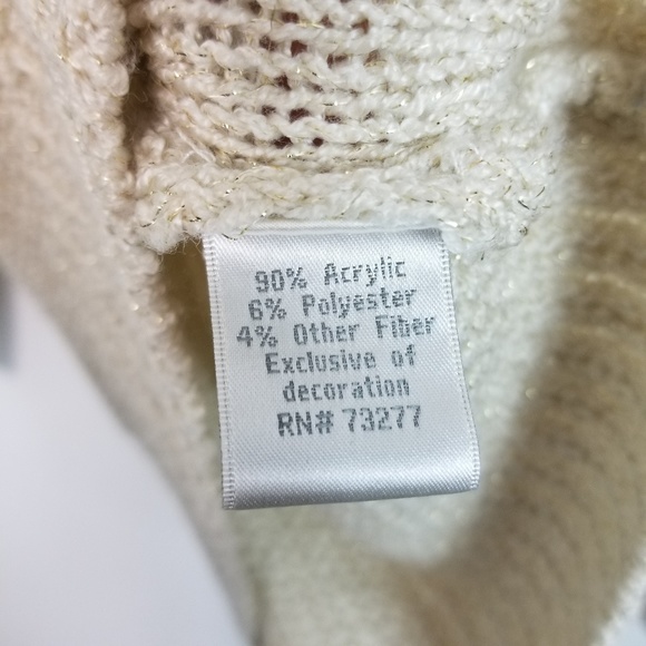 Lauren Conrad Metallic Knit Bow Sweater Gold Black - Picture 7 of 7